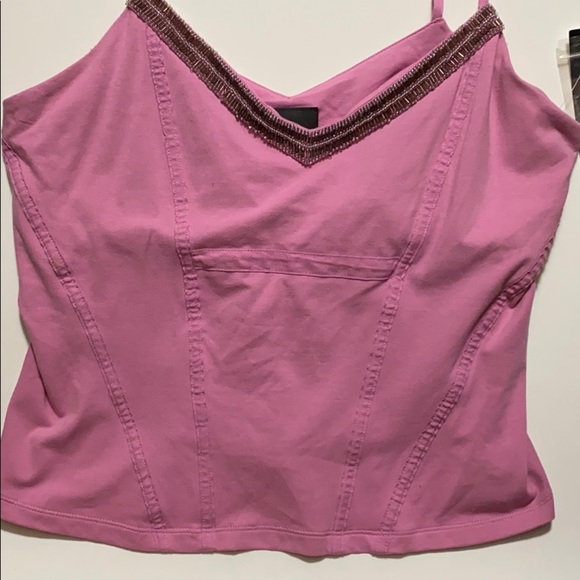 NWT city unltd. Pink top with bra size: L - Picture 3 of 9